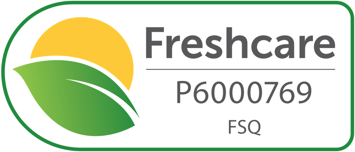 Freshcare certification mark, certificate P6000769 FSQ