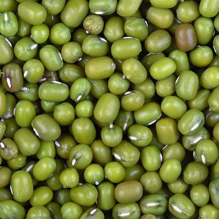 Close-up of green mung beans